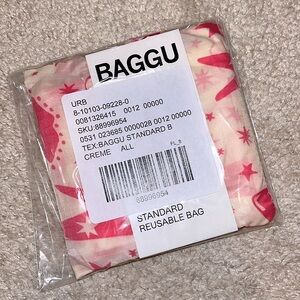 NWT UO X BAGGU Standard Reusable Tote Bag in Cherub Bow Pink